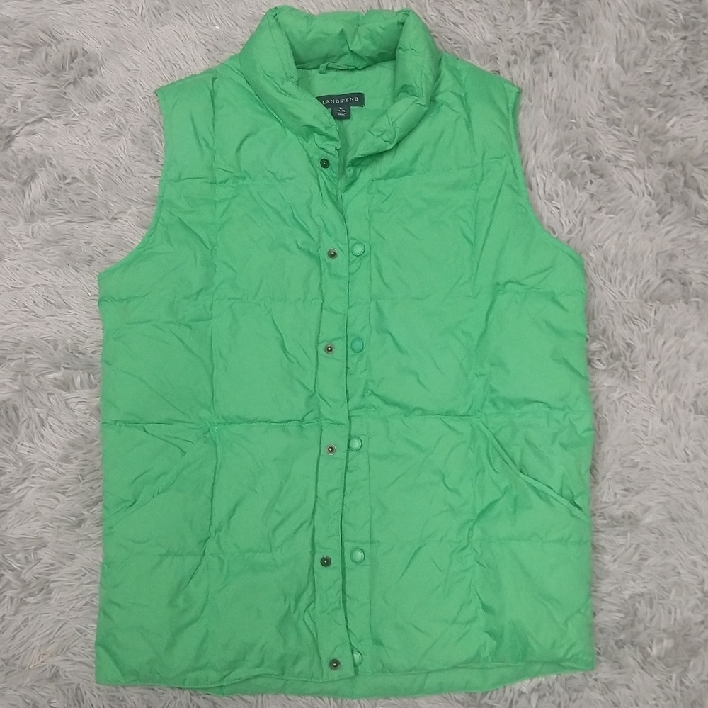 💚 Land's End Sleeveless Puffer Jacket